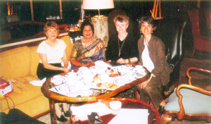 Kusum with Writers Teresa Salic, Patricia Samsingh and her daughter